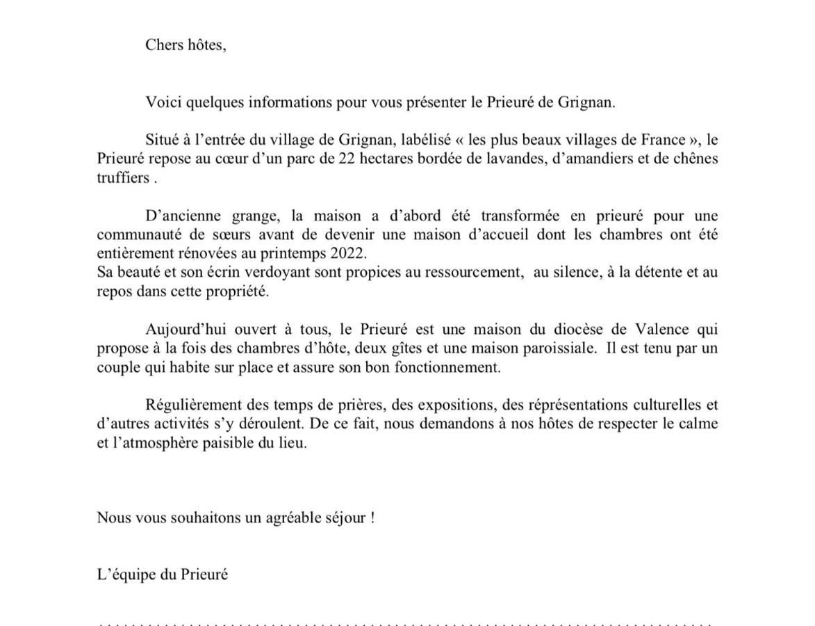 Prieure De Grignan Hotel Luaran gambar